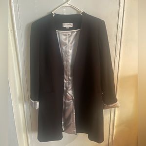 Calvin Klein Petite V neck 3/4 sleeve long jacket size 12